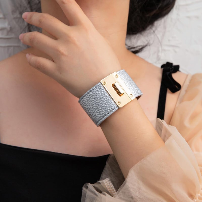 Rantanto Braid Leather Wrap Bracelet Trendy Stackable Crystal Cuff Boho Gold Heart Bracelet Jewelry Gift For Women - Image 2